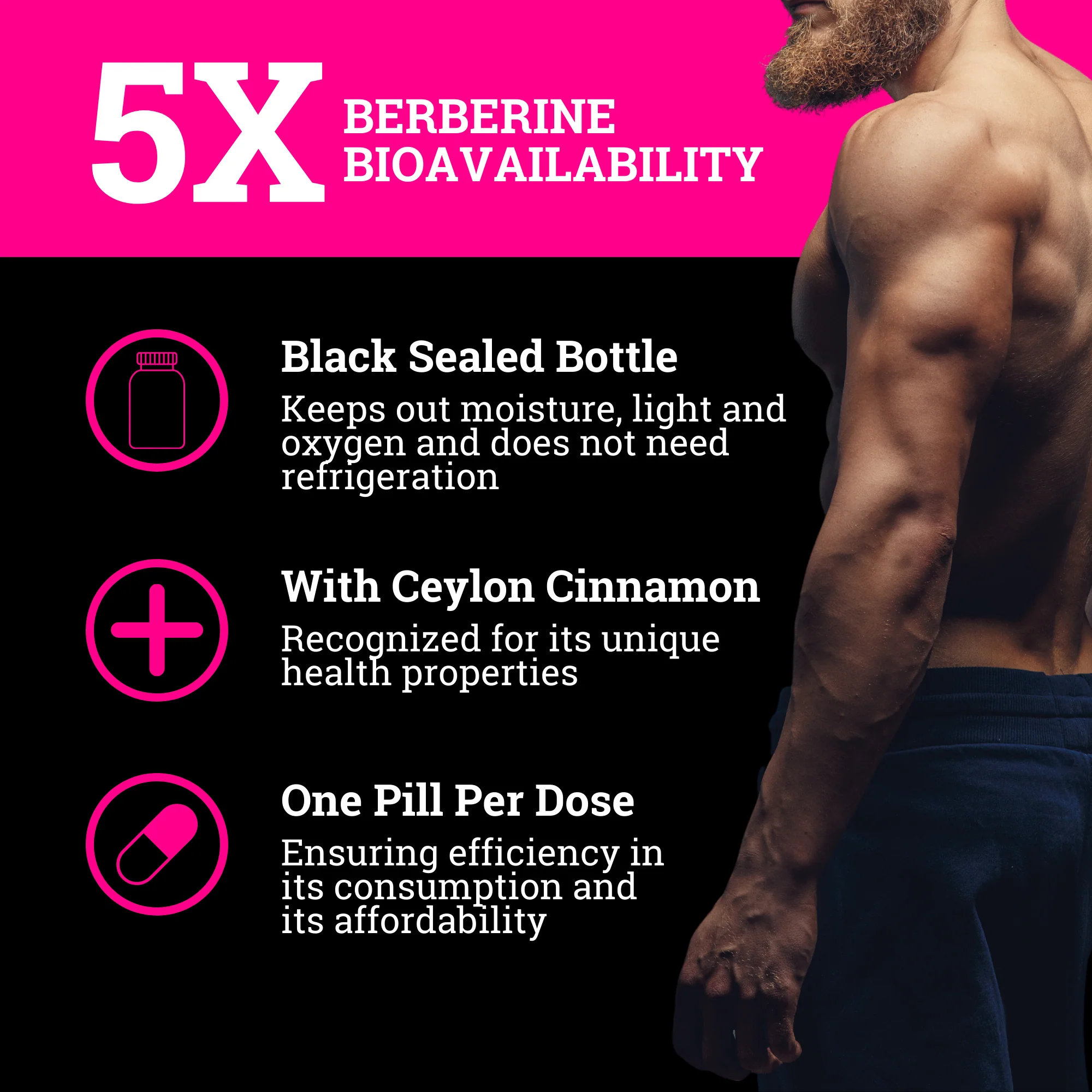 5x Berberine™ (Dihydroberberine) Enhanced with Ceylon Cinnamon - Image 3