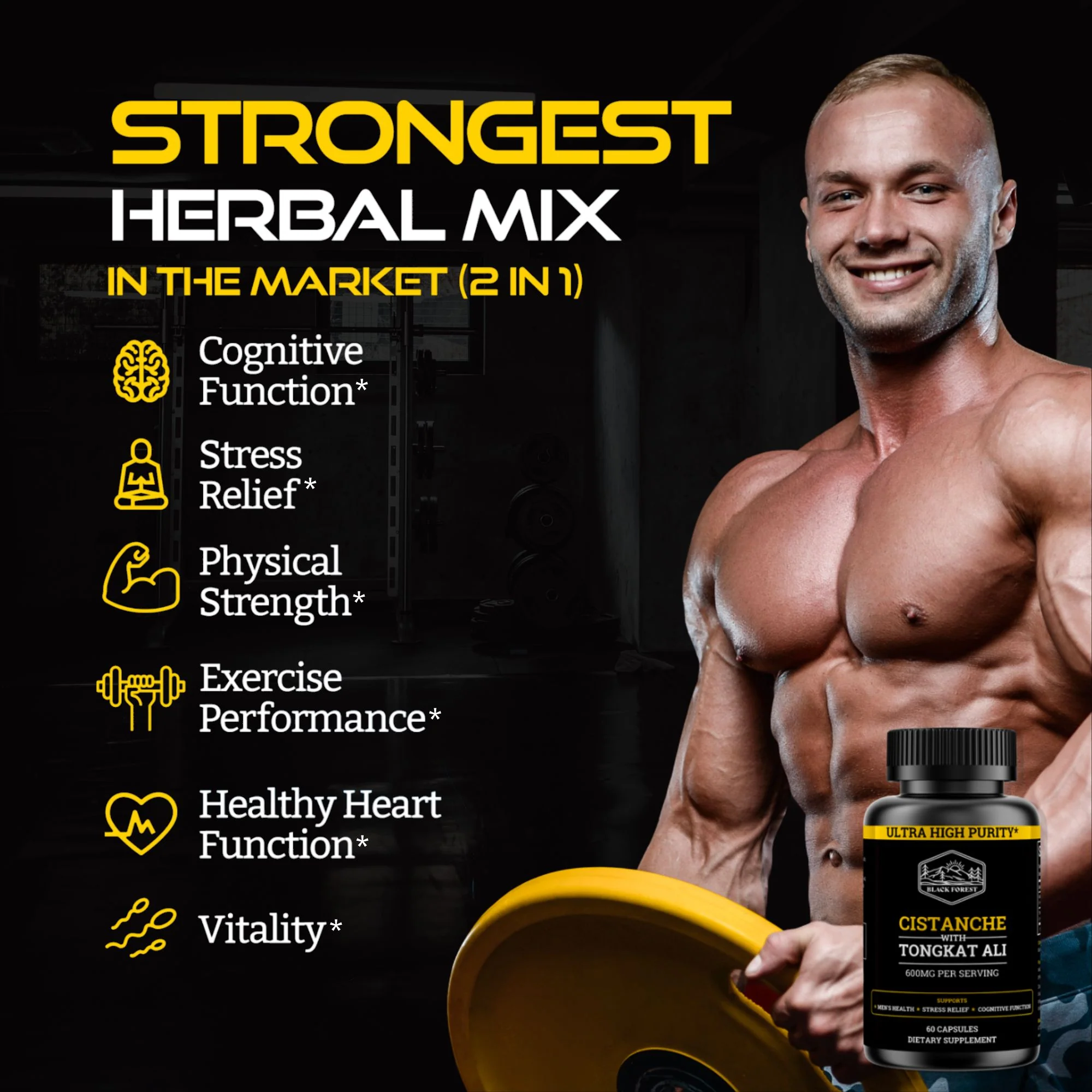 Cistanche Tubulosa 200mg & Tongkat Ali 400mg (Max Purity) - Image 3