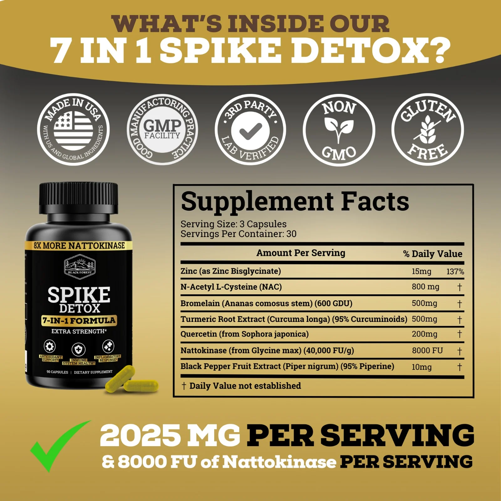 Spike Detox 7-in-1 Formula | 8X More Nattokinase | Extra Strength - Image 4
